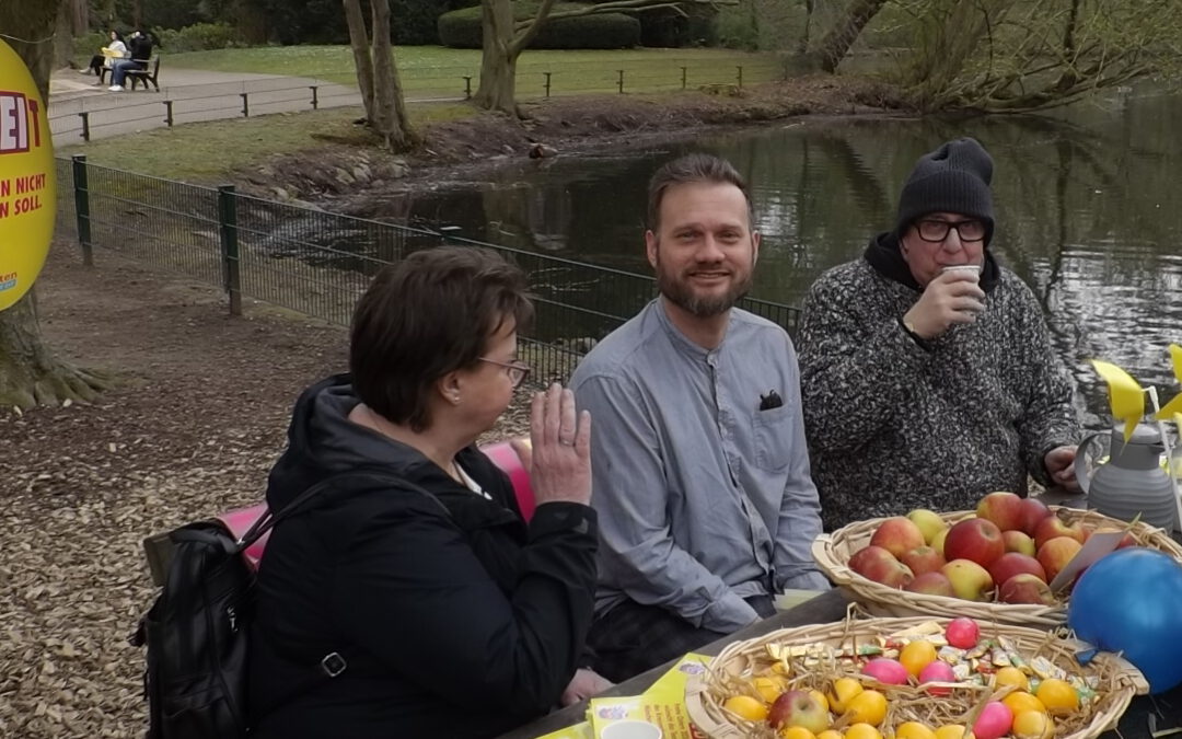 Voller Erfolg für die FDP-Ostereieraktion im Volksgarten