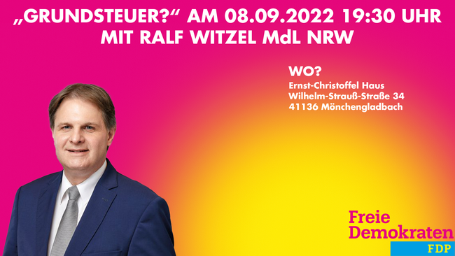 Die neue Grundsteuer, das leidige Thema – Landtagsabgeordneter referiert beim FDP-Kreisverband Mönchengladbach